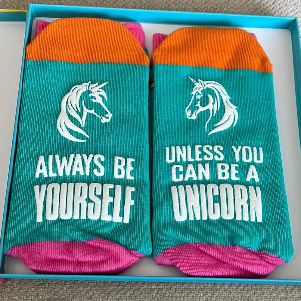 Colorful Unicorn Socks